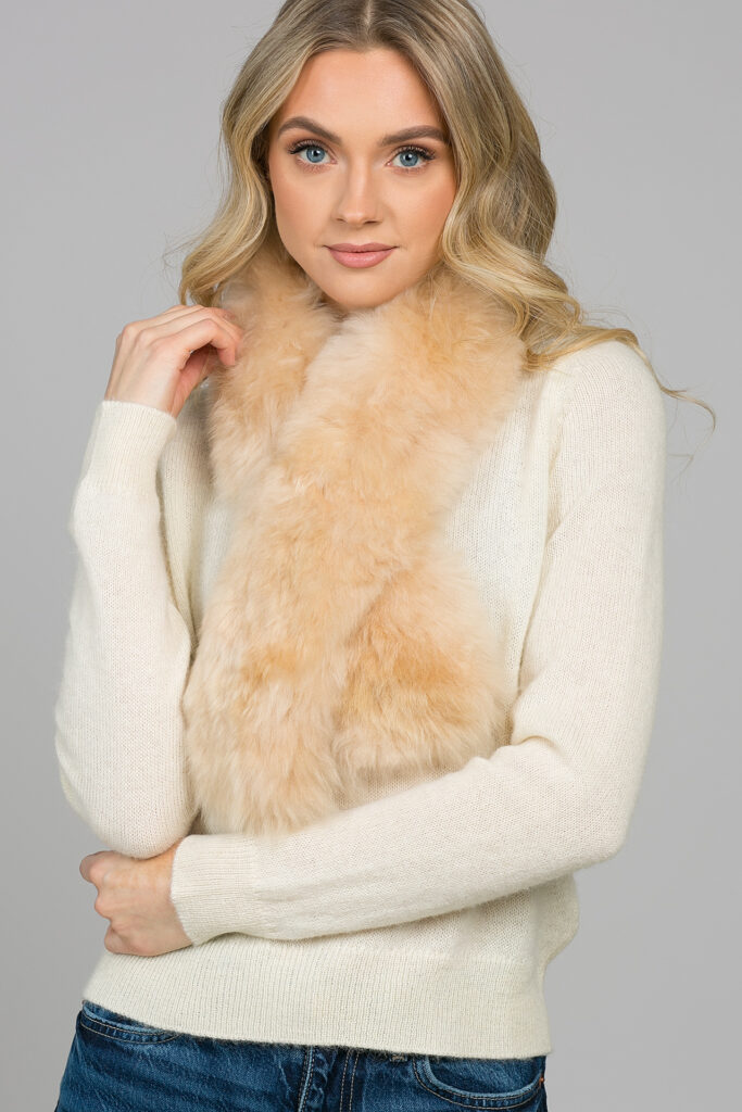 Kailinė apykaklė su pamušalu Ligia, smėlio sp1