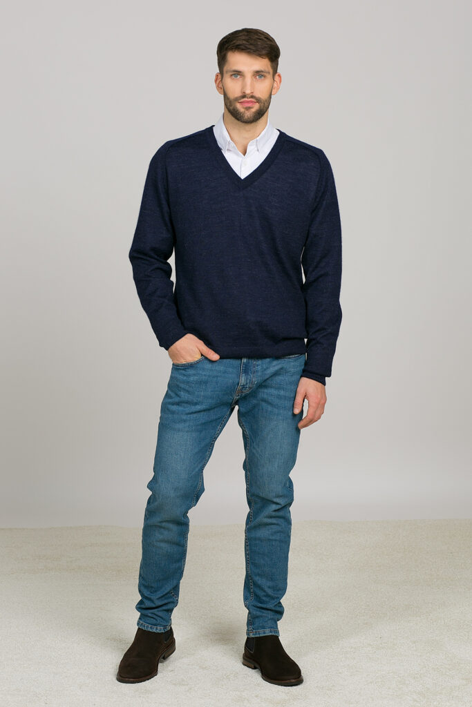 Lengvas megztinis Jorge, mėlynos spalvos