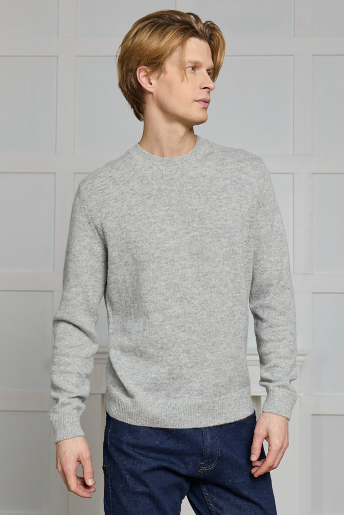 Klasikinis megztinis Francisco, pilkos spalvos3