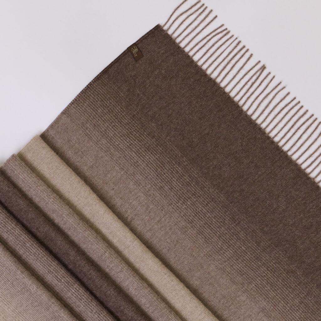 Pereinančių rudų atspalvių šalikas2