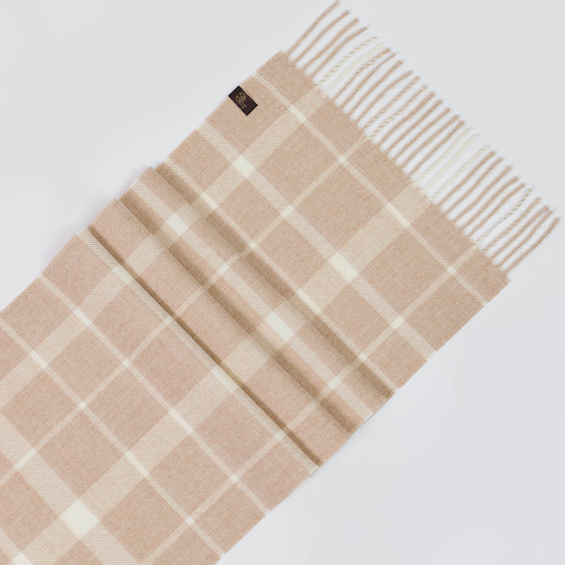 Languotas šalikas, smėlio-baltos spalvos2