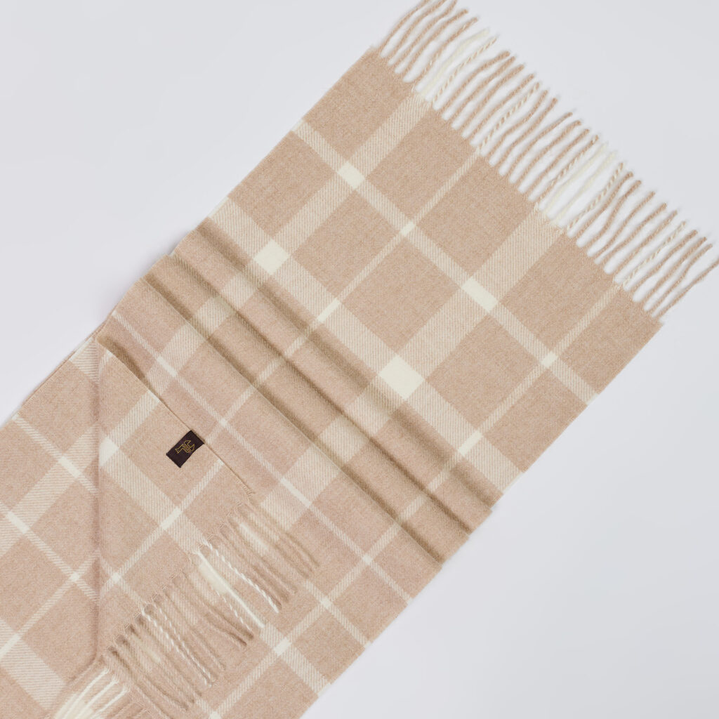 Languotas šalikas, smėlio-baltos spalvos4