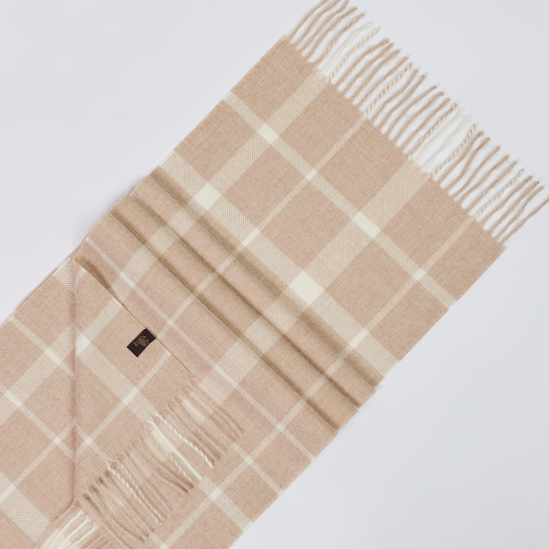 Languotas šalikas, smėlio-baltos spalvos4