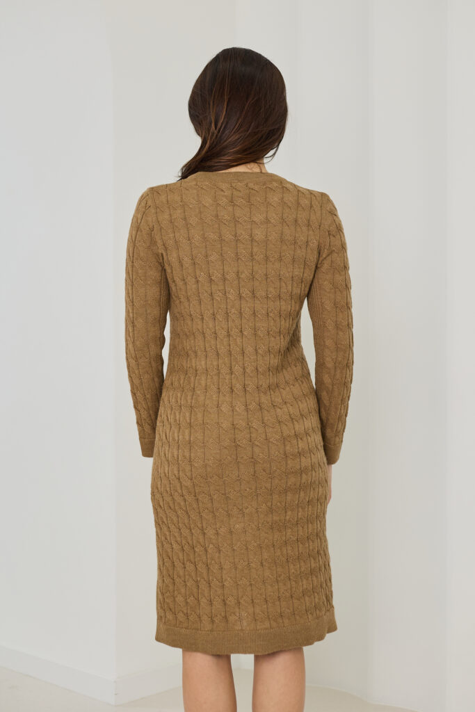 Suknelė su pynėmis Indira, kupranugario spalvos3