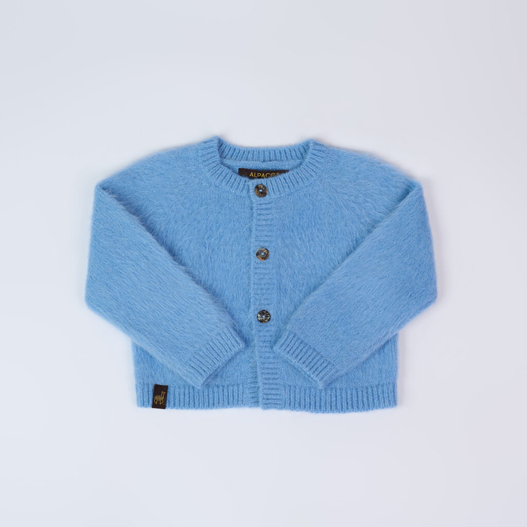 Ilgo plauko kardiganas, žydros spalvos (2)