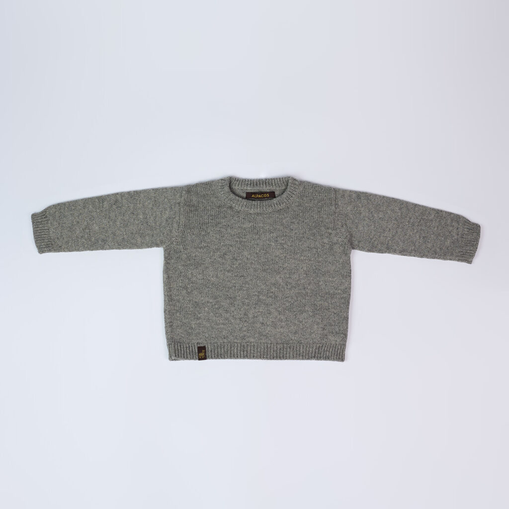 Minimalistinio dizaino megztinis, pilkos spalvos (2)