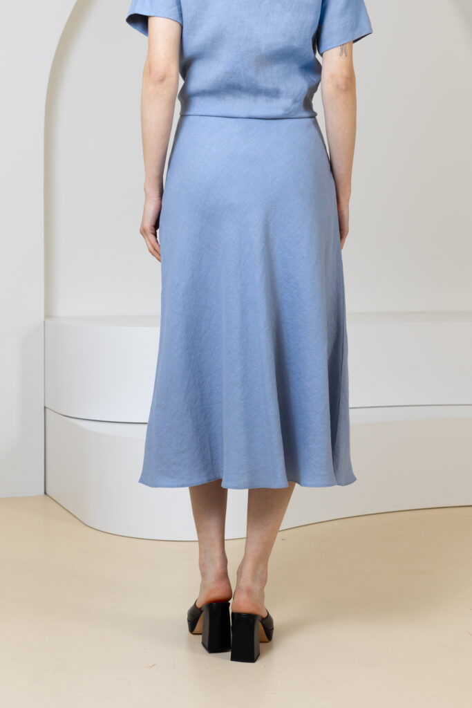 Midi sijonas Solis, žydros spalvos (1)